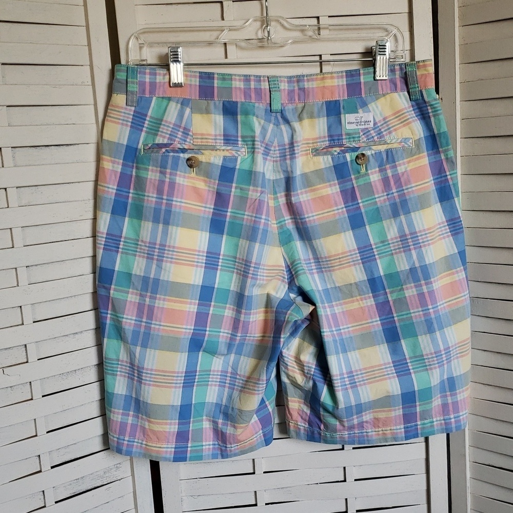 Vineyard Vine Plaid Multicolor Men's Shorts Size 32 - Picture 2 of 4